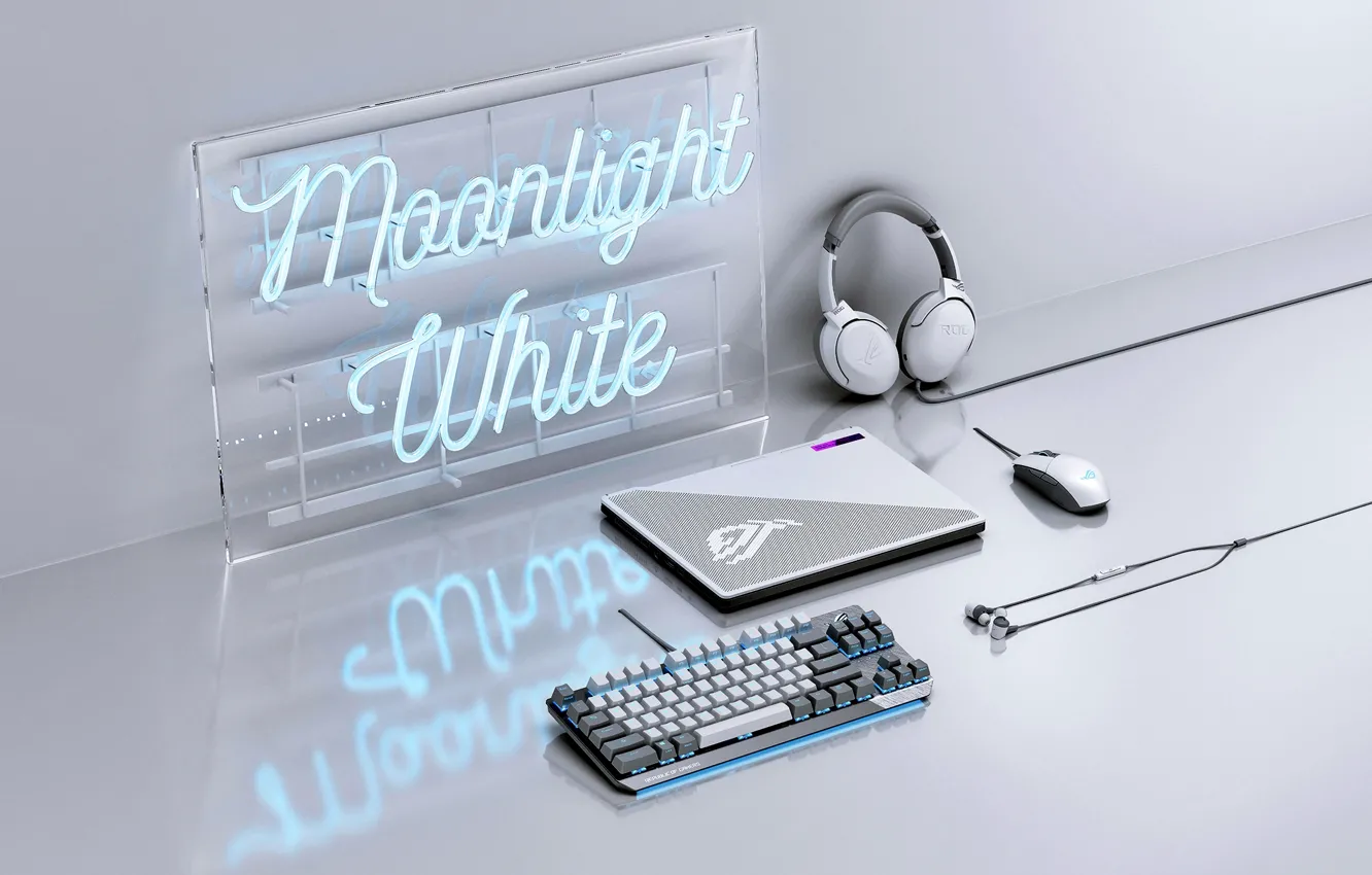 Photo wallpaper Wallpaper, headphones, wallpaper, keyboard, laptop, electronics, gadget, hi tech