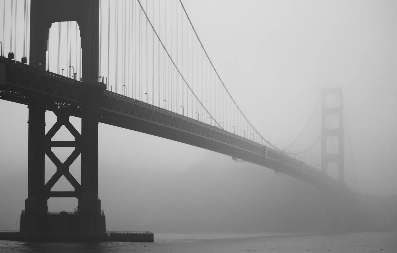Photo wallpaper bridge, fog, photo, Golden gate, CA, San Francisco, h b