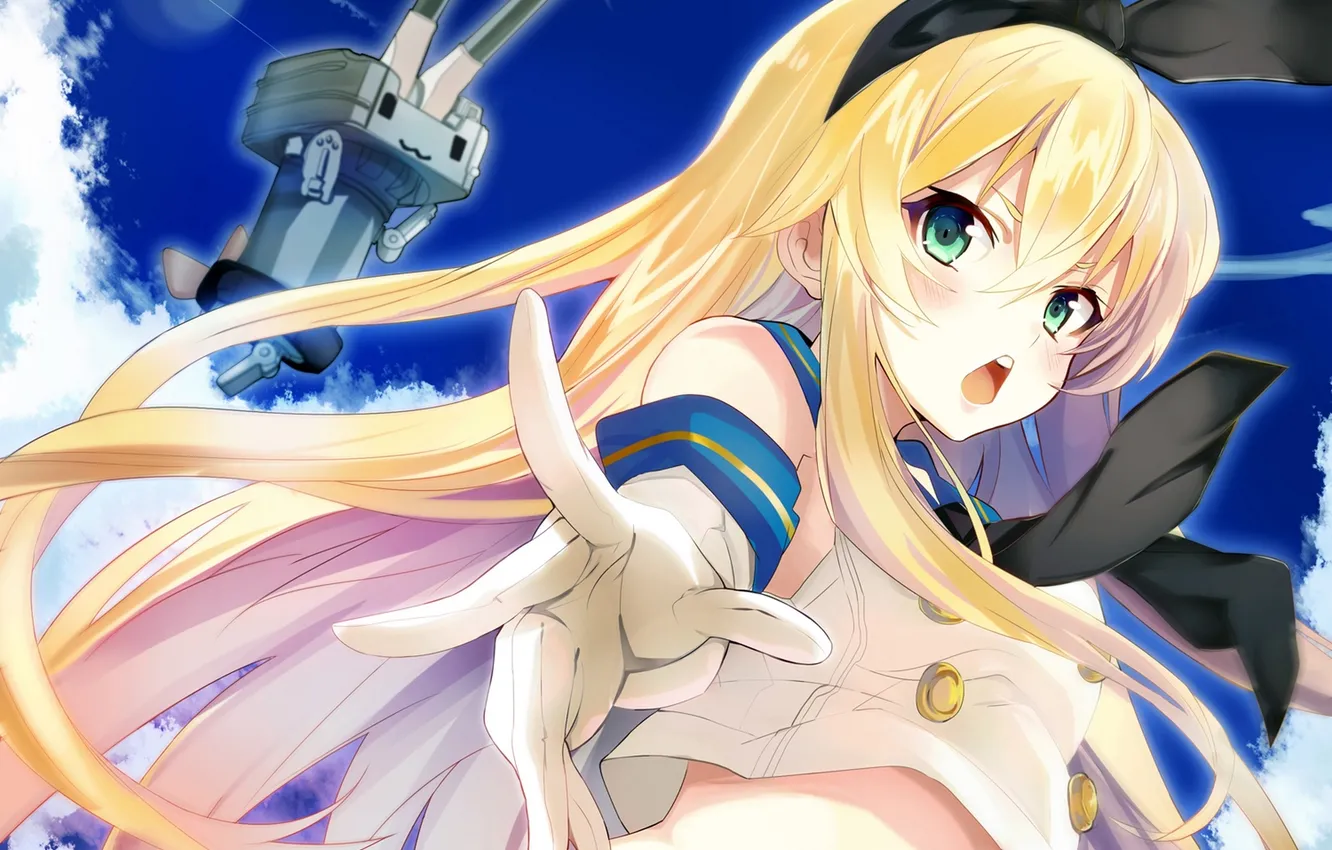 Photo wallpaper look, girl, robot, gesture, art, kantai collection, shimakaze, kagura kurosaki