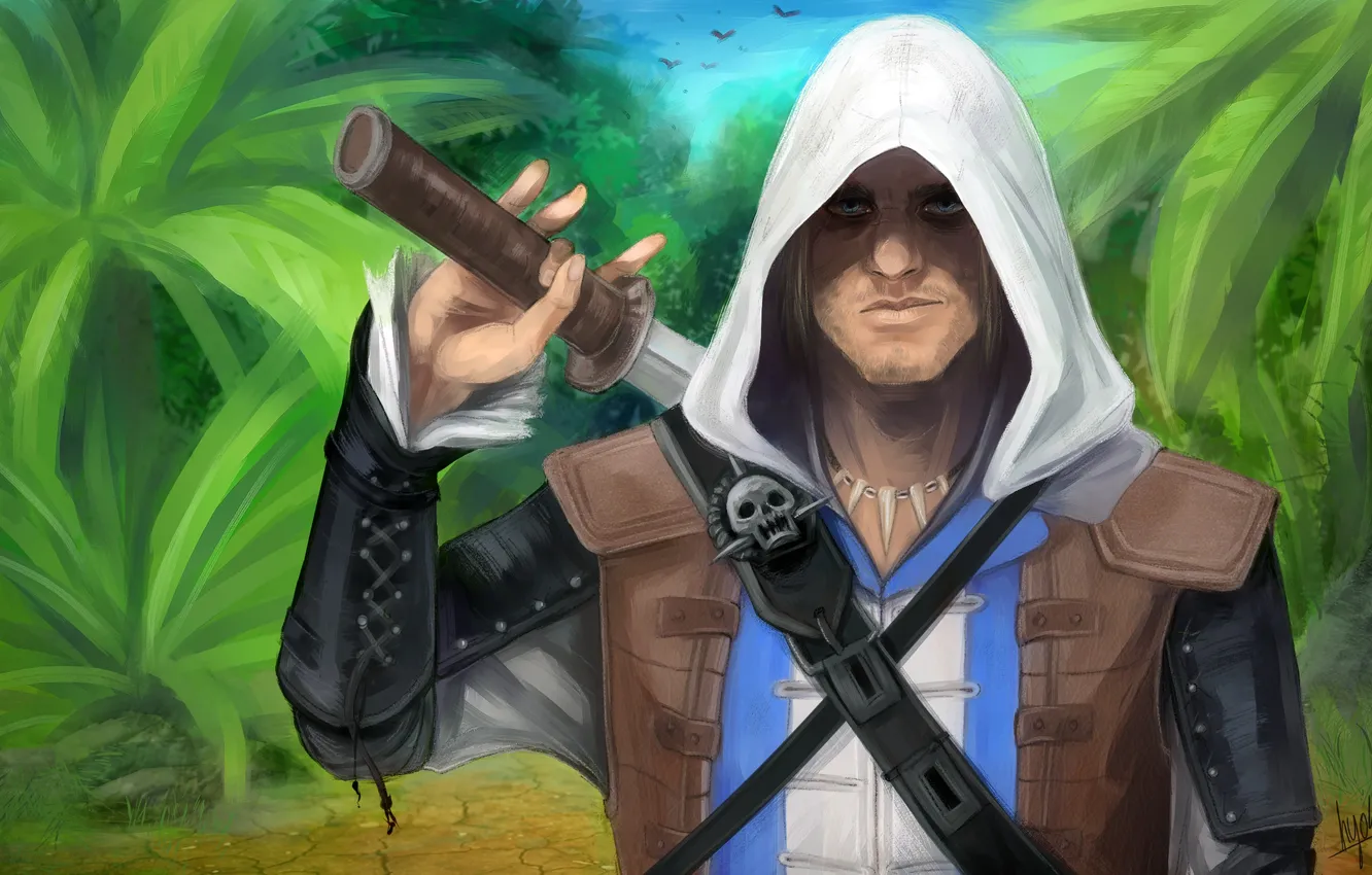 Photo wallpaper art, assassins creed, art, Edward, kenway, Edward Kenway