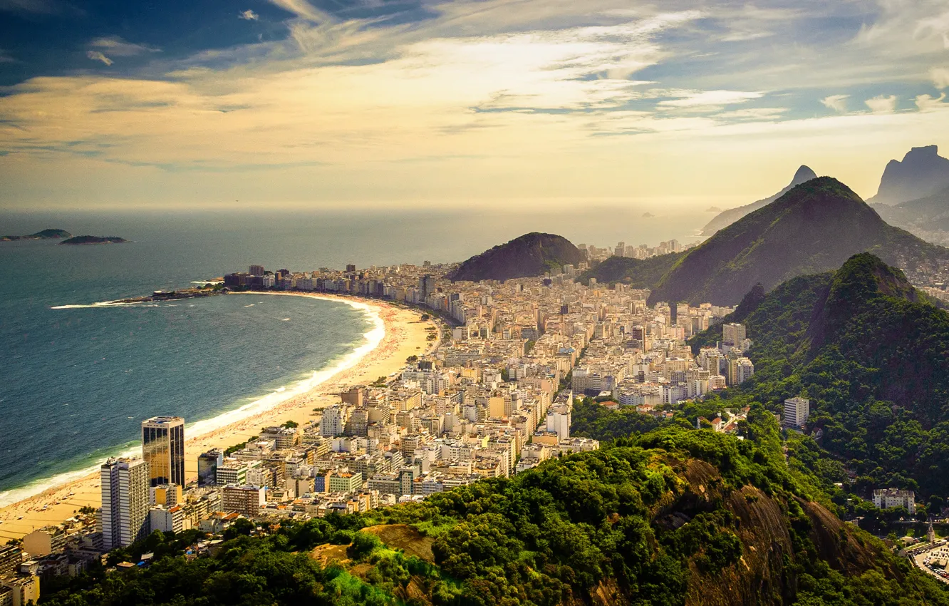 Photo wallpaper beach, coast, beach, Brazil, Brazil, Brasil, Rio de Janeiro, Rio