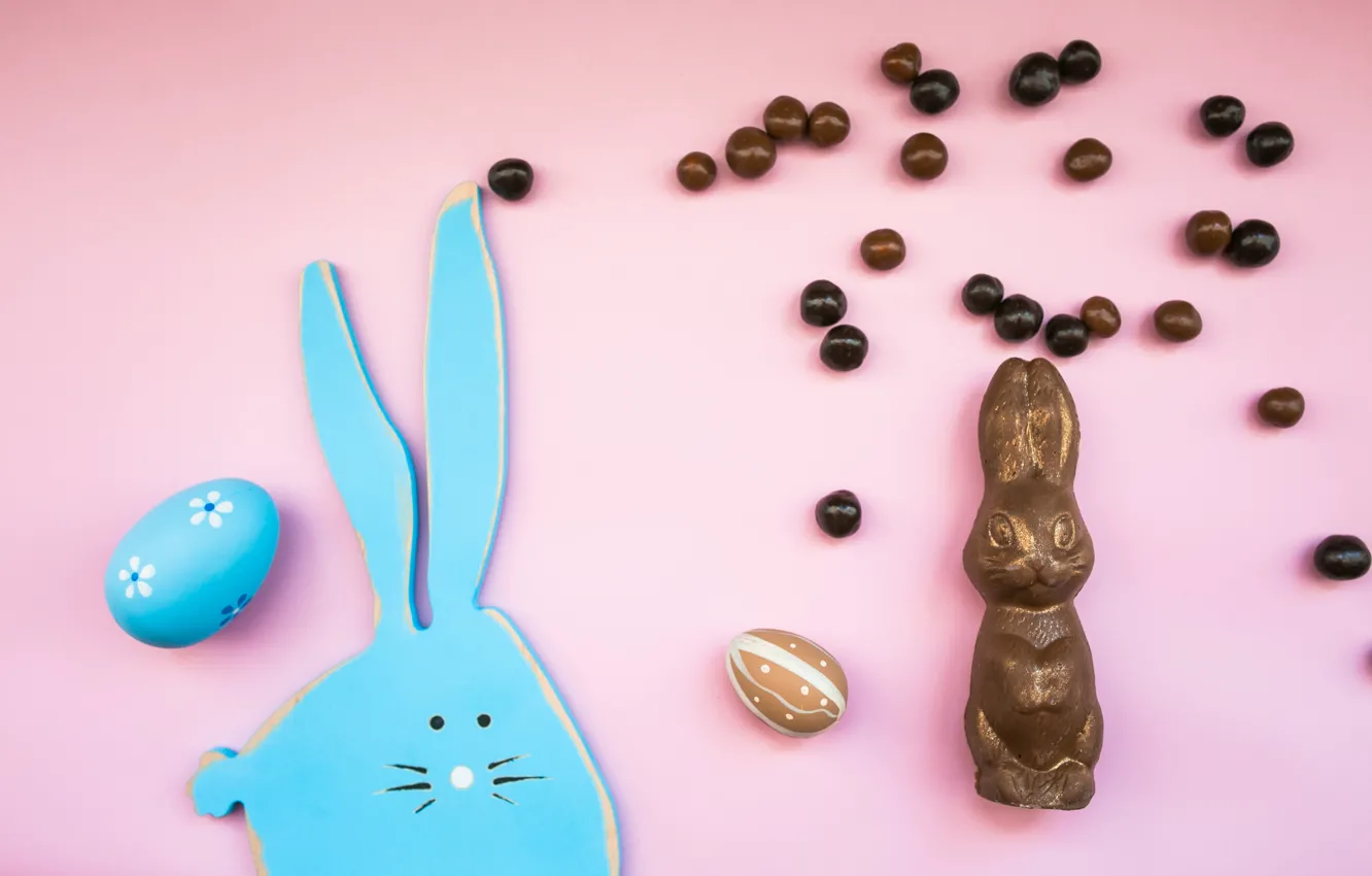 Photo wallpaper candy, Easter, Eggs, Holiday, Chocolate Bunny