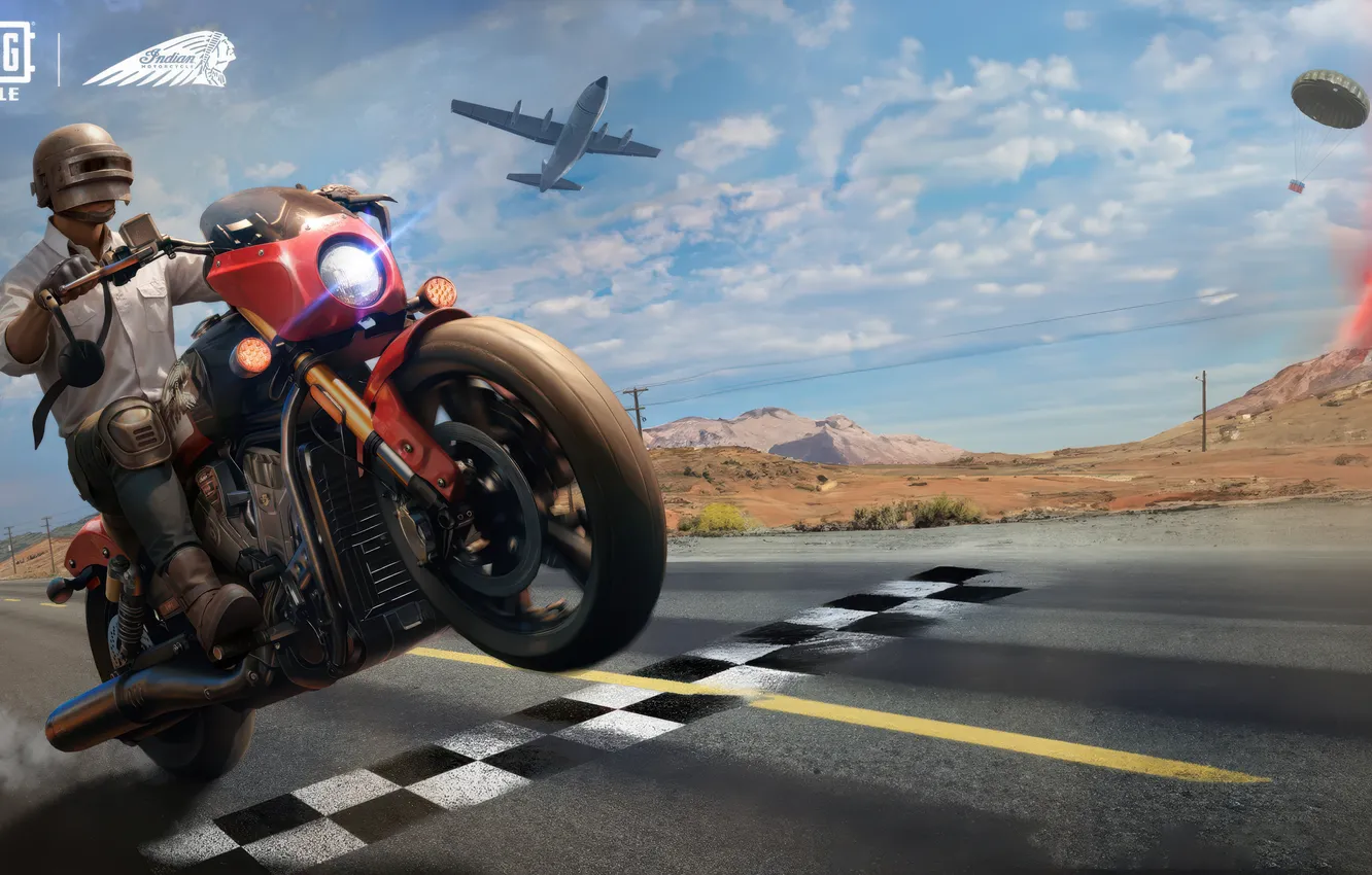 Photo wallpaper games, Indian Motorcycle, PUBG MOBILE, 2024 Games