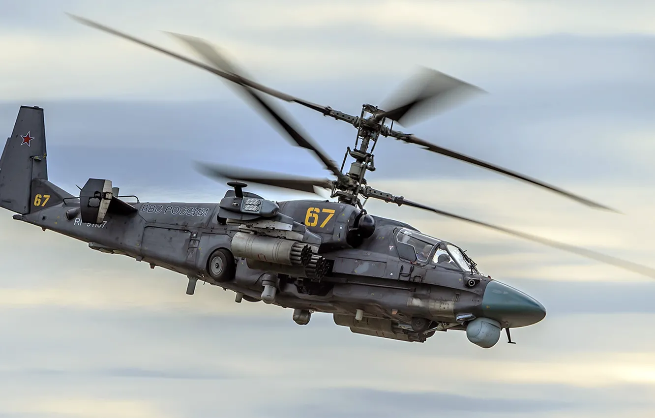 Photo wallpaper alligator, Ka-52, Videoconferencing Russia, JSC "Kamov", RUSSIAN RECONNAISSANCE AND ATTACK HELICOPTER