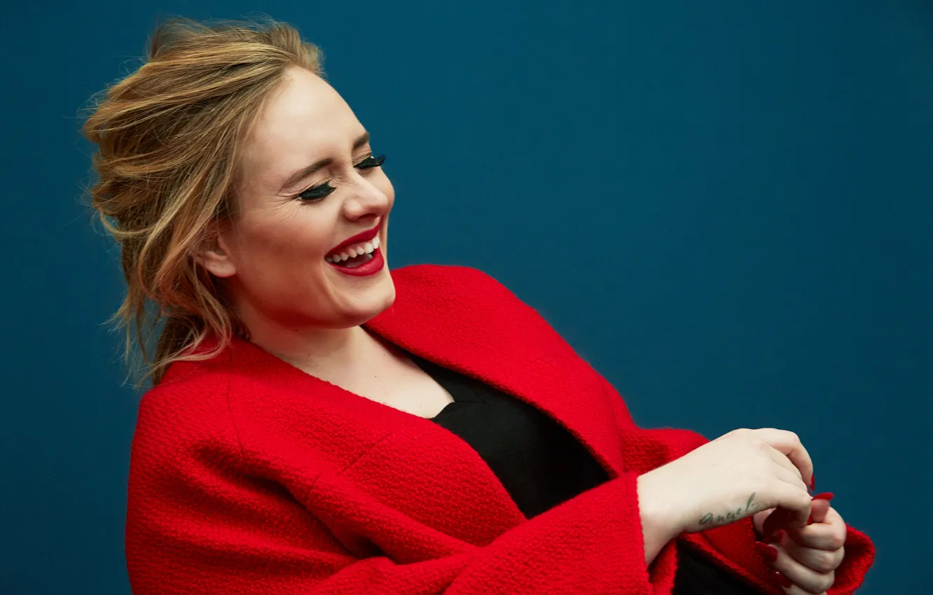 Photo wallpaper singer, red lipstick, American, Adele, Adele