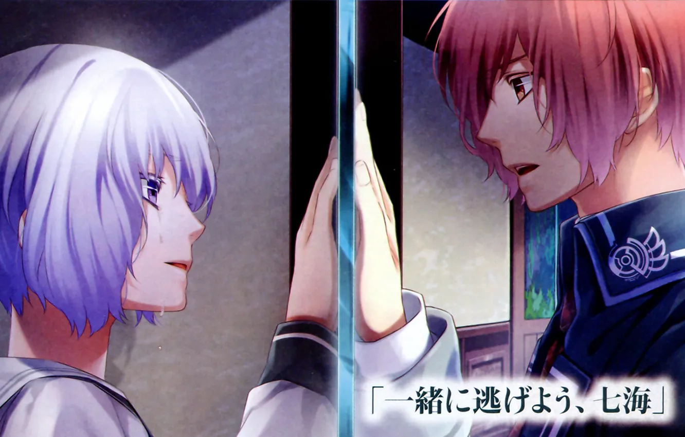Photo wallpaper face, hands, tears, characters, profile, two, in the room, NORN9