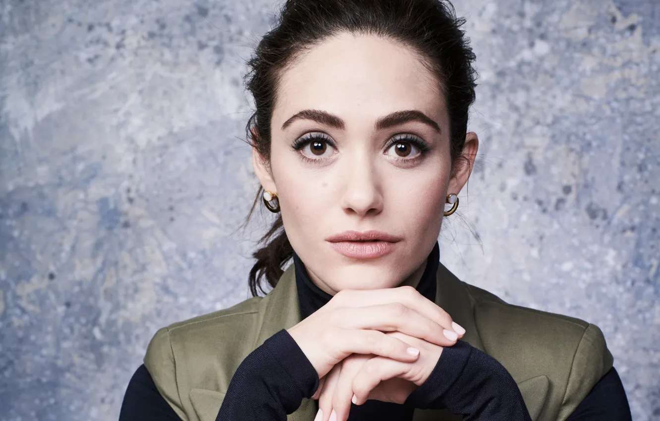 Photo wallpaper look, portrait, actress, Emmy Rossum
