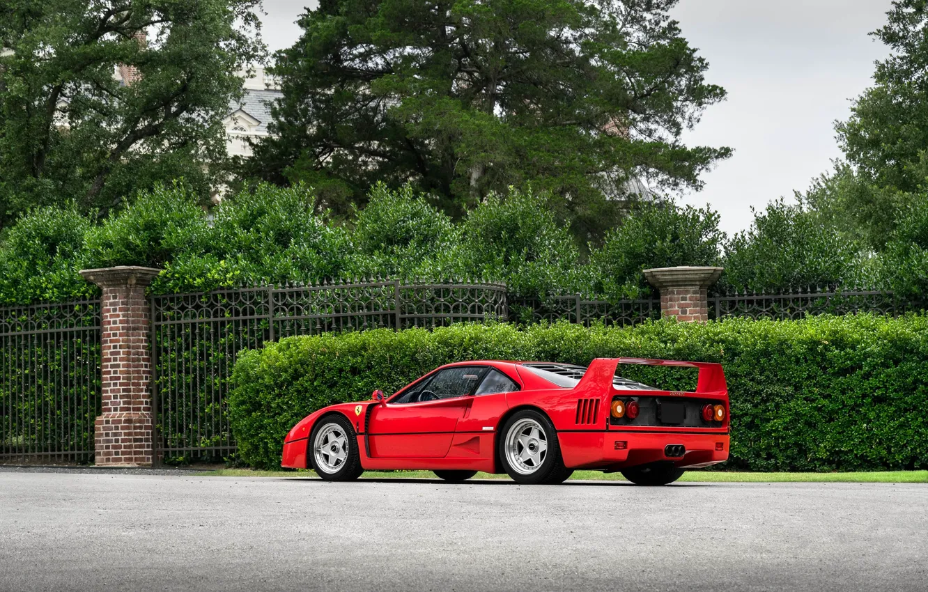 Photo wallpaper Red, F40, Fence