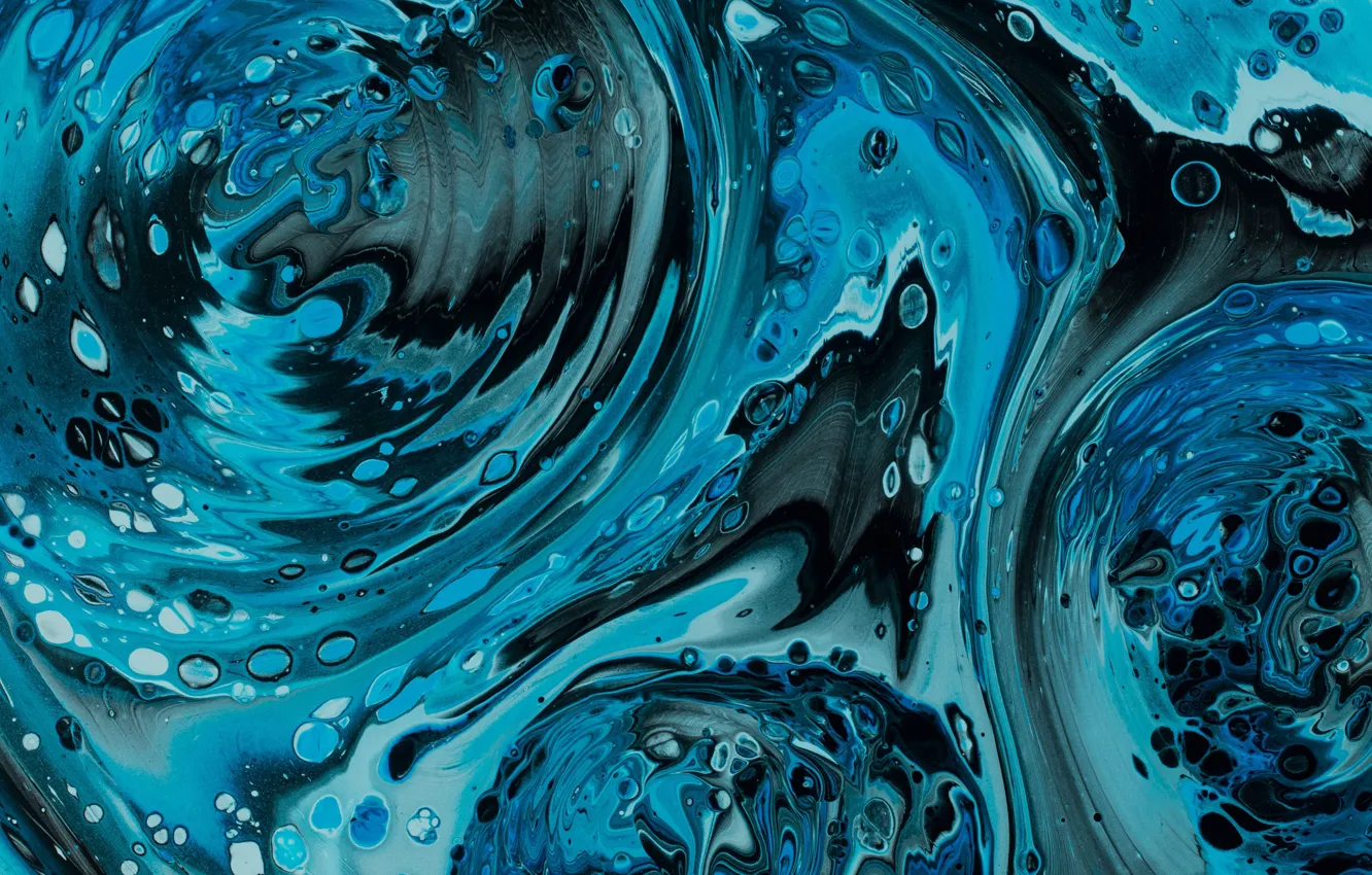 Photo wallpaper liquid, spot, art, fluid, art, stains, distortion blue, blue distortion