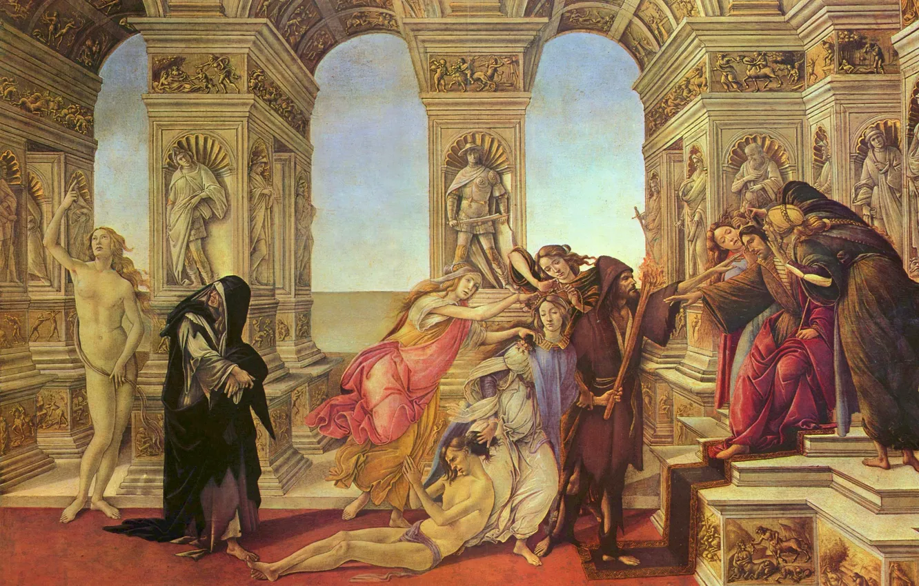 Photo wallpaper picture, genre, Sandro Botticelli, Slander