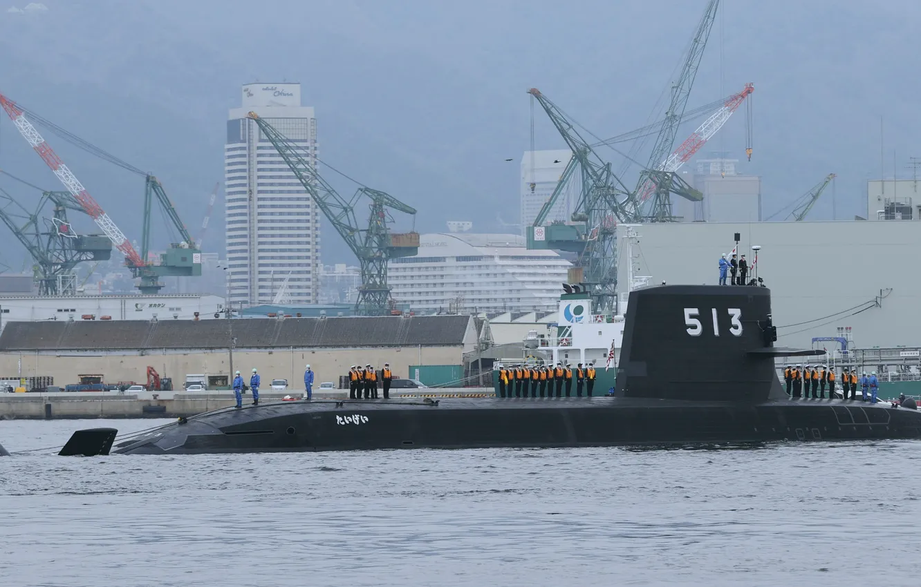 Photo wallpaper Japan, submarine, JS Taigei, SS-513