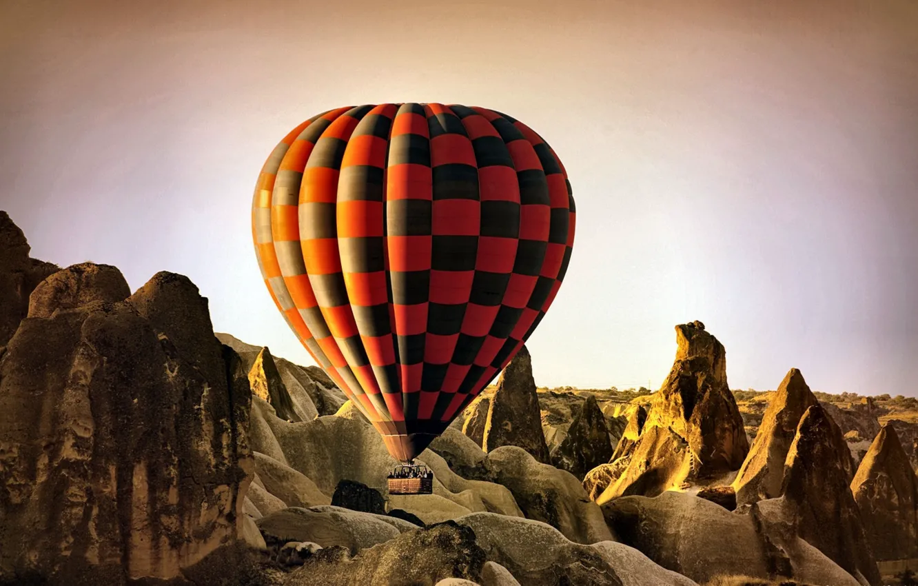 Photo wallpaper photography, aircraft, photo, beautiful, Turkey, Cappadocia, hot air balloon, ballooning
