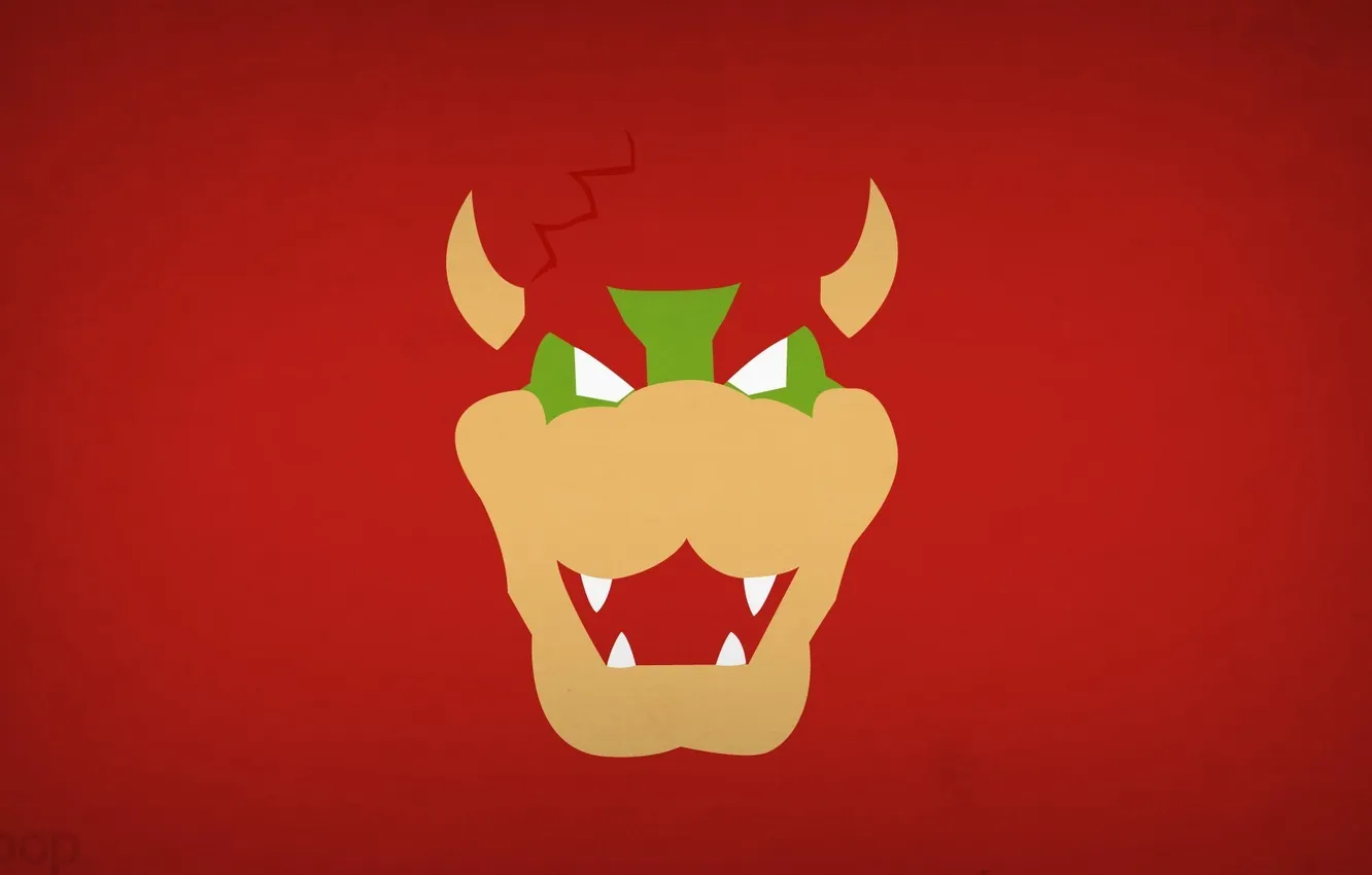 Photo wallpaper minimalism, Nintendo, blo0p, Super Mario Brothers, Bowser
