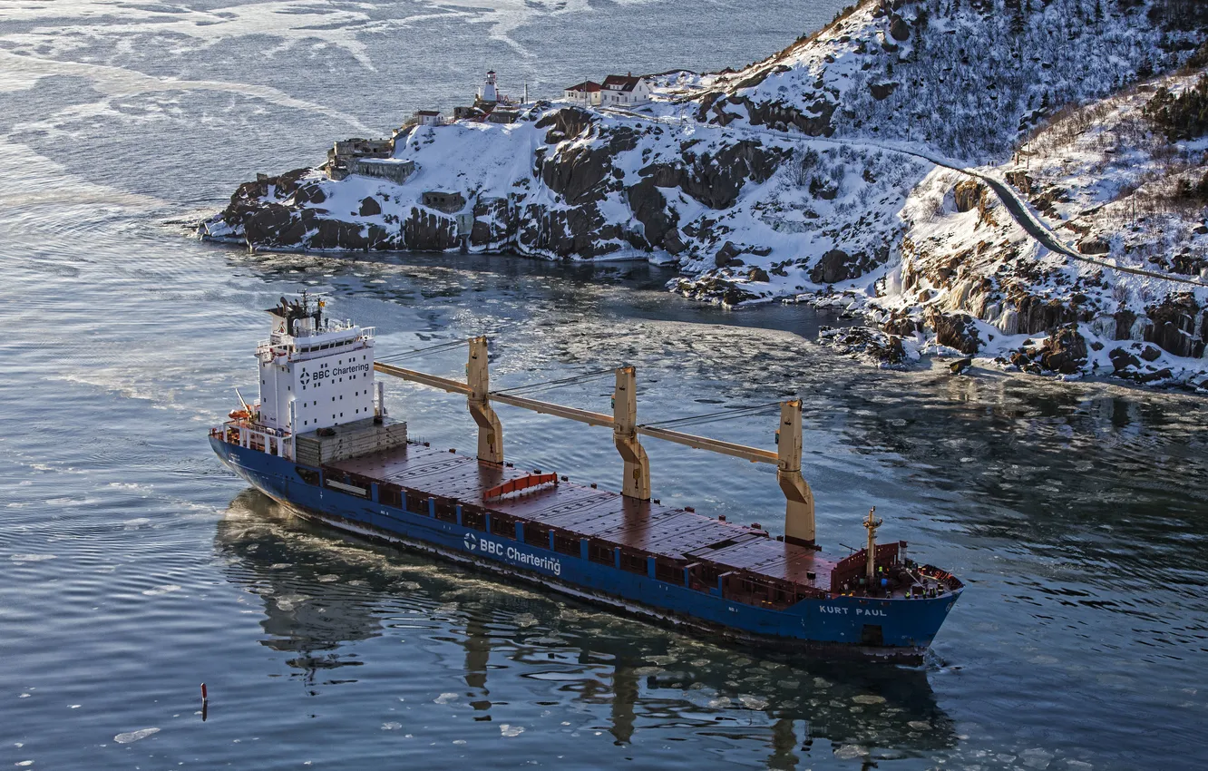 Photo wallpaper snow, The ship, Kurt Paul