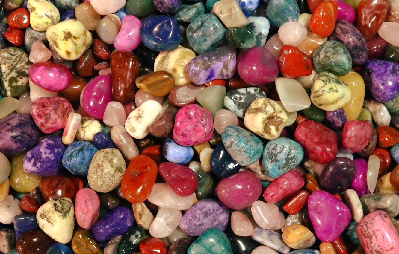 Photo wallpaper macro, colorful, pebbles