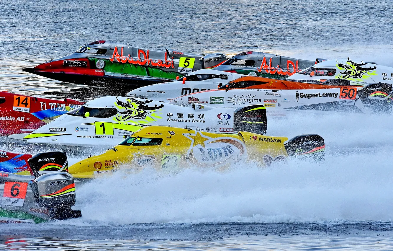 Photo wallpaper race, boat, speed