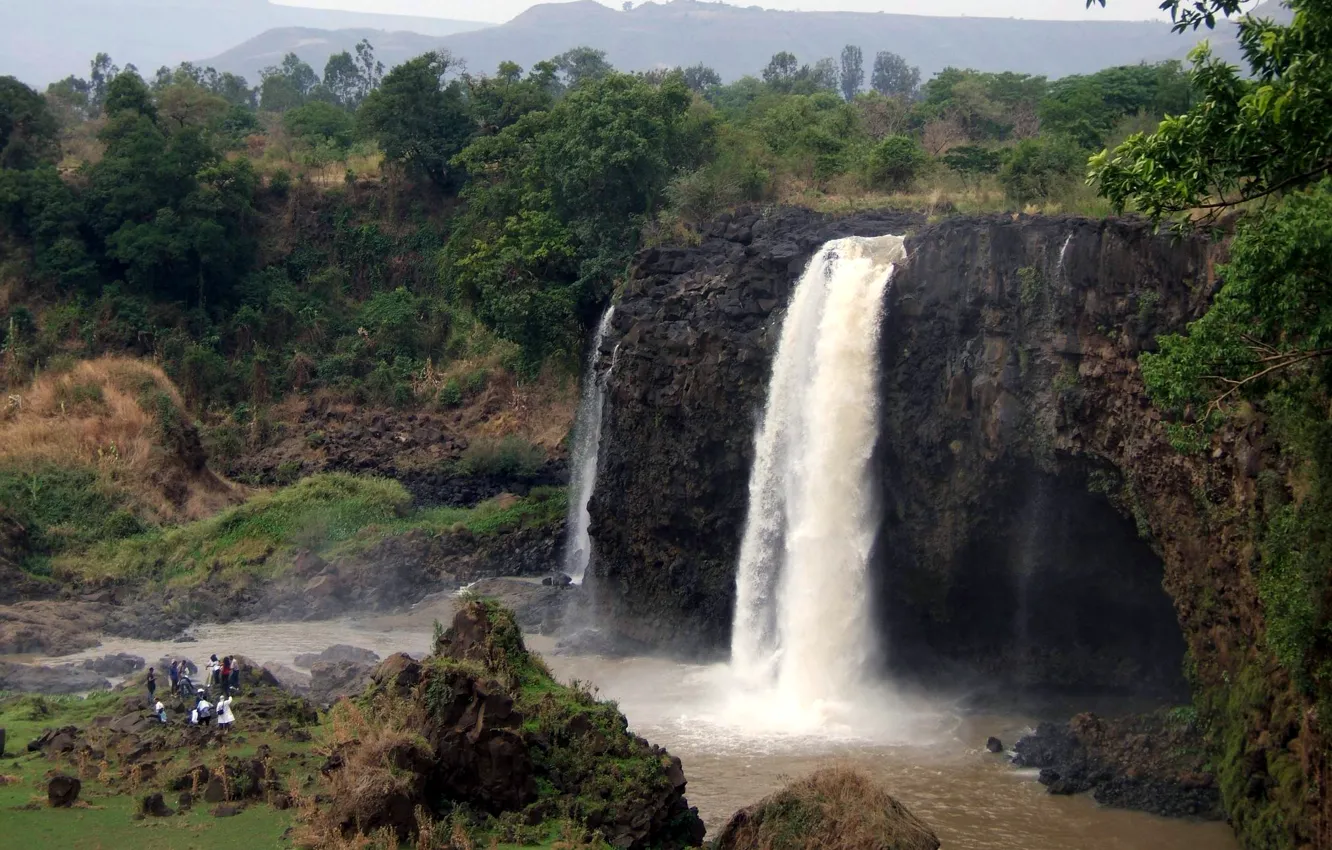 Photo wallpaper nature, waterfall, Ethiopia, Blue Nile Waterfall