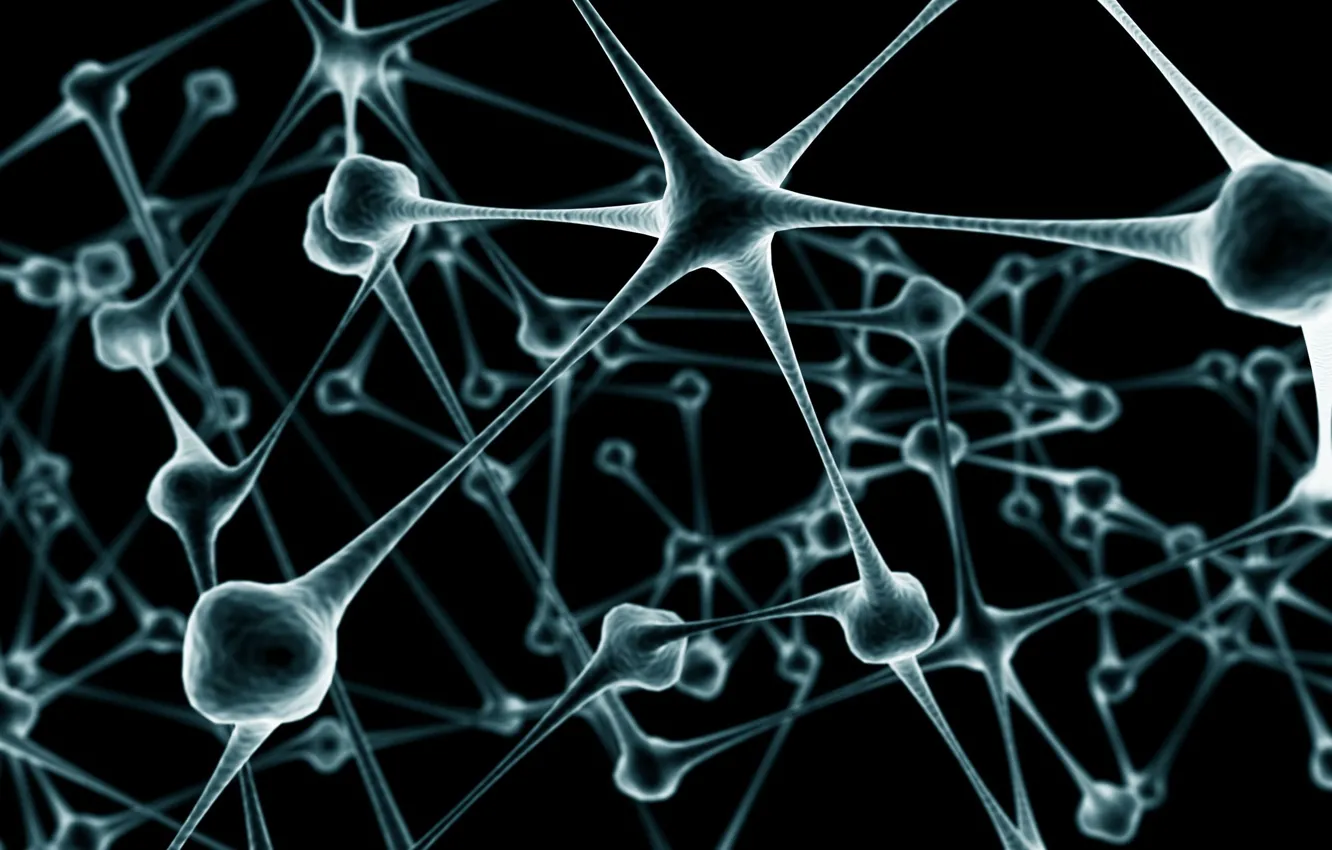 Photo wallpaper blur, chain, neurons