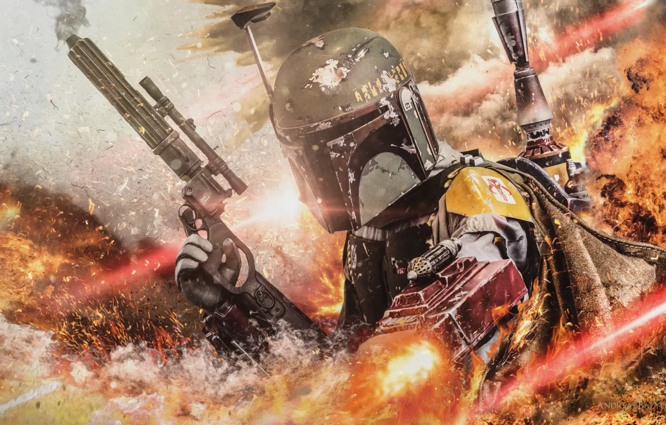Photo wallpaper Star Wars, Boba Fett, Andreas Bazylewski