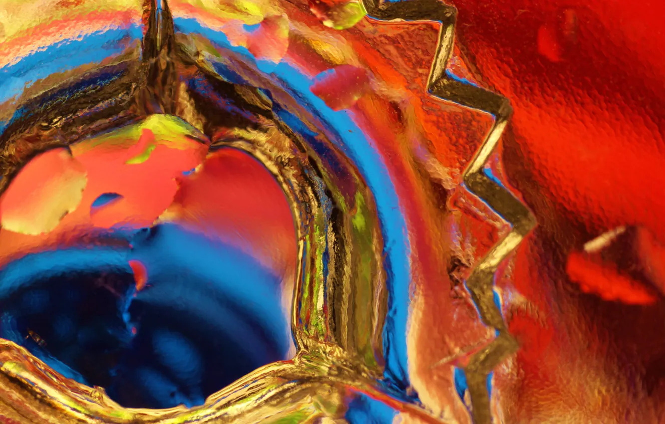 Photo wallpaper glass, Shine, color, the volume, face