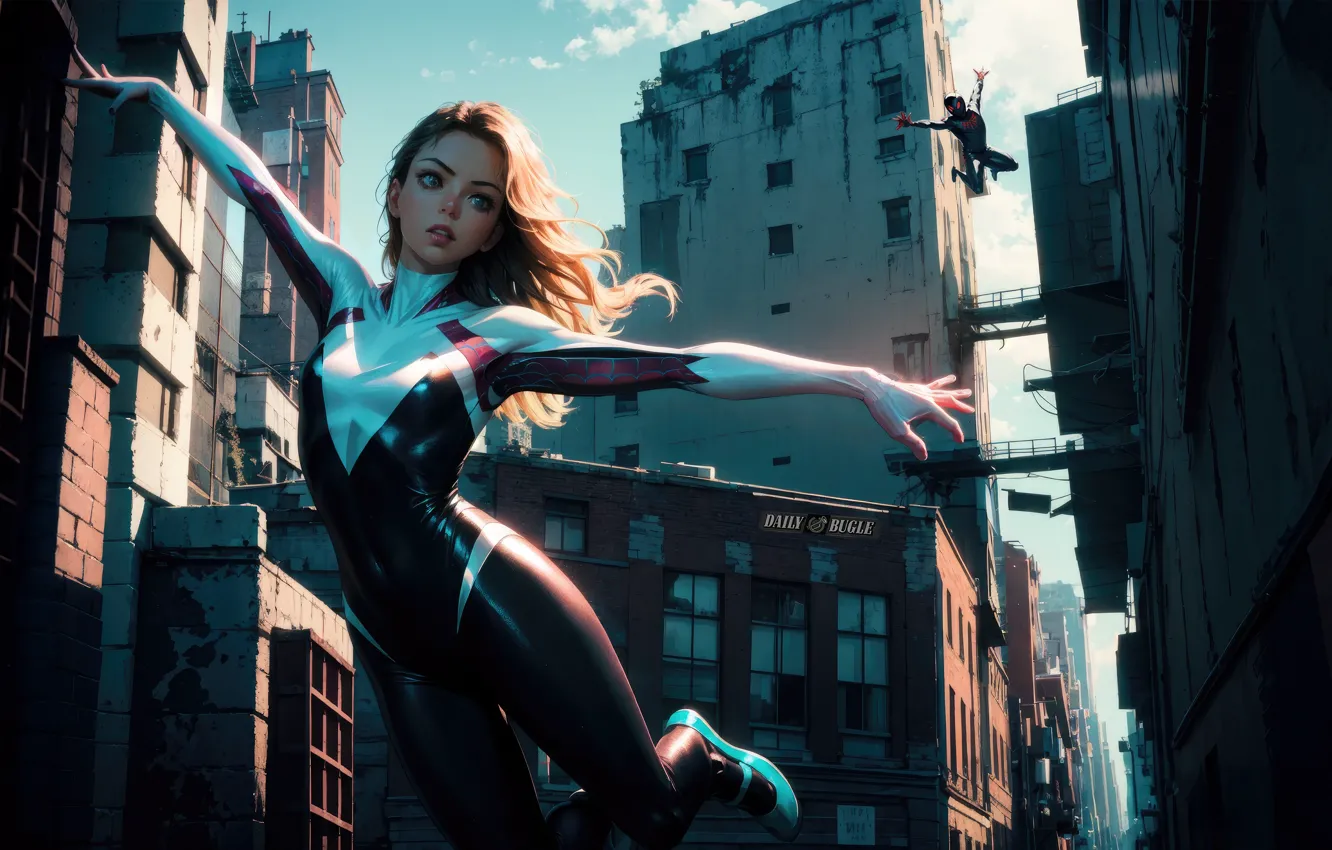 Photo wallpaper girl, AI Art, Gwen Stacey