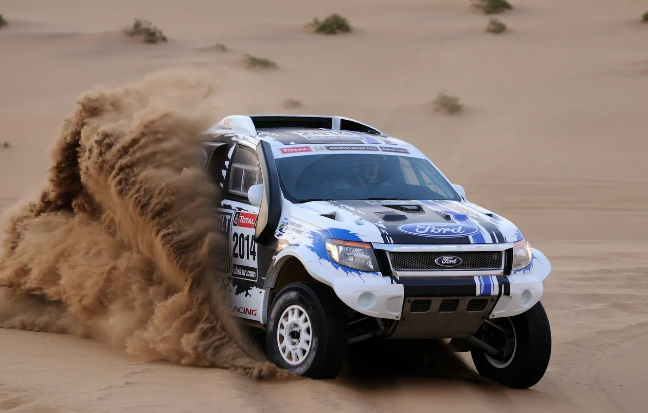 Photo wallpaper sand, machine, auto, race, sport, Ford, jeep, SUV