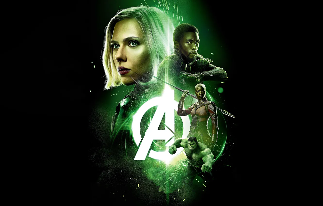 Photo wallpaper Scarlett Johansson, Infinity, Vision, Hulk, war, nebula, Iron Man, Marvel