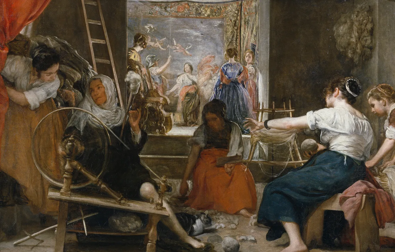 Photo wallpaper picture, genre, Diego Velazquez, Workshop Tapestry