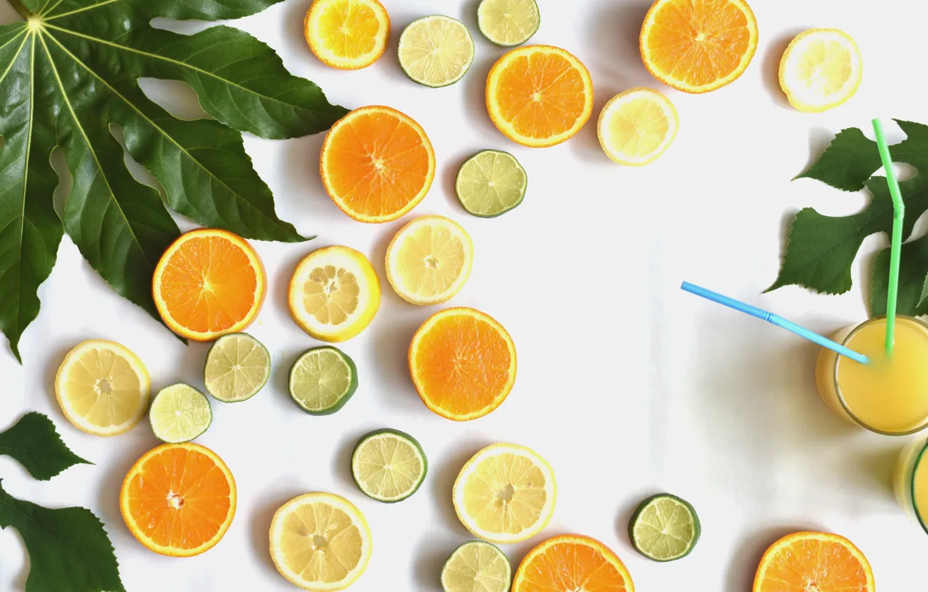 Photo wallpaper juice, fruit, food, vitamins, citrus