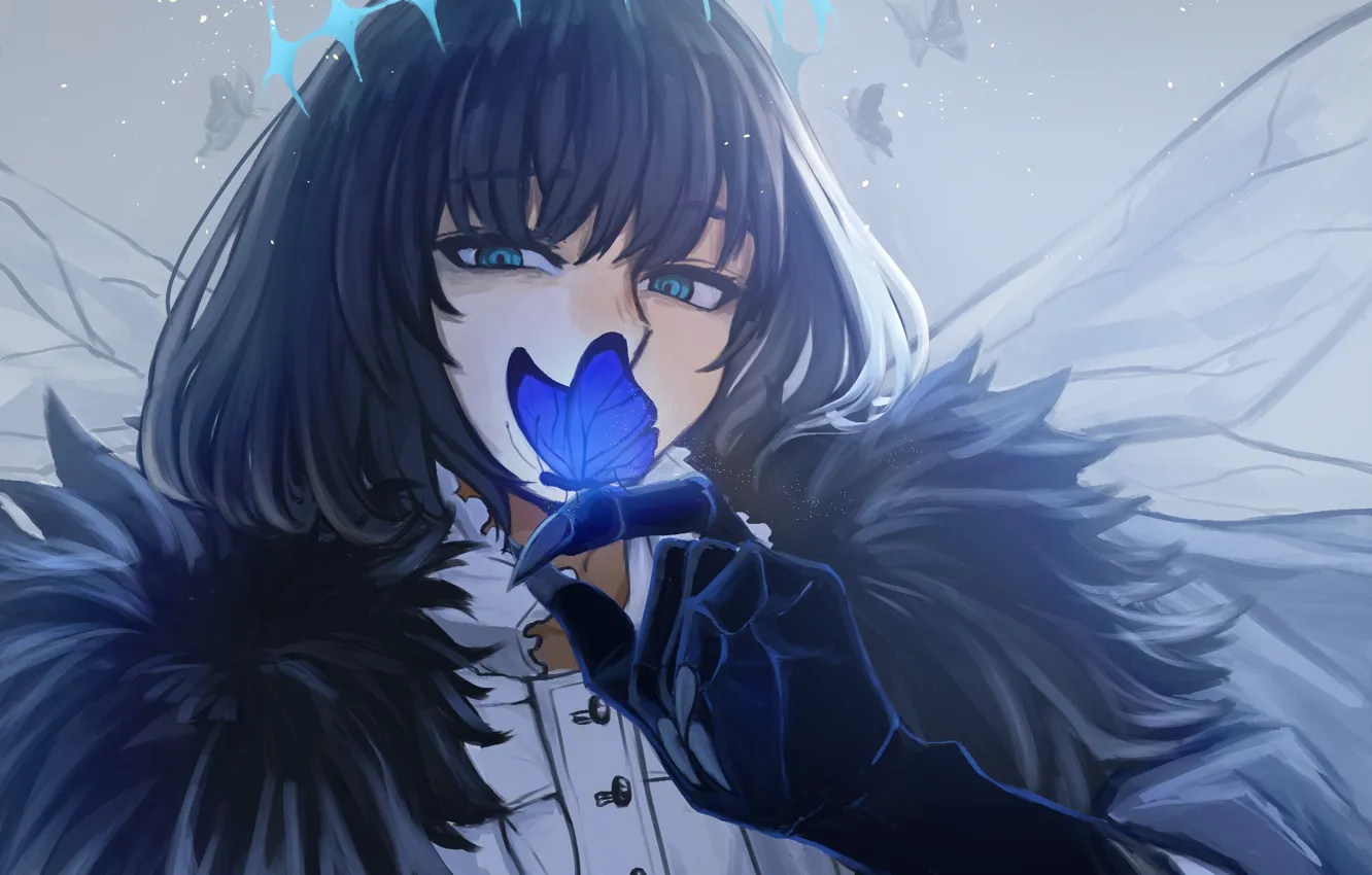 Photo wallpaper butterfly, guy, Oberon, Fate / Grand Order, Pretender