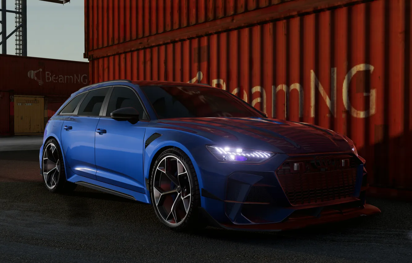 Photo wallpaper Audi, games, RS6, Beam, RS6 C8, BeamNG.drive, BeamNG