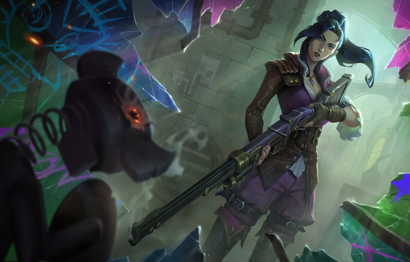 Photo wallpaper the game, characters, League of Legends, LoL, League Of Legends, Caitlin, Riot Games, Arcane