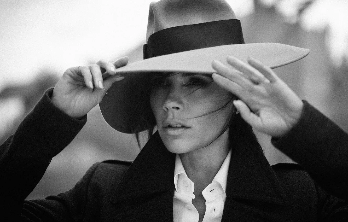 Photo wallpaper look, photo, model, hat, hands, actress, photographer, black and white