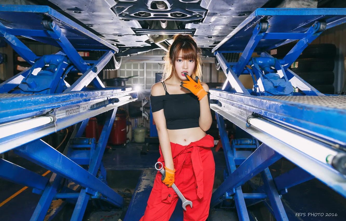 Photo wallpaper look, photo, Asian girl, FEI, Please Please, sexy Asian