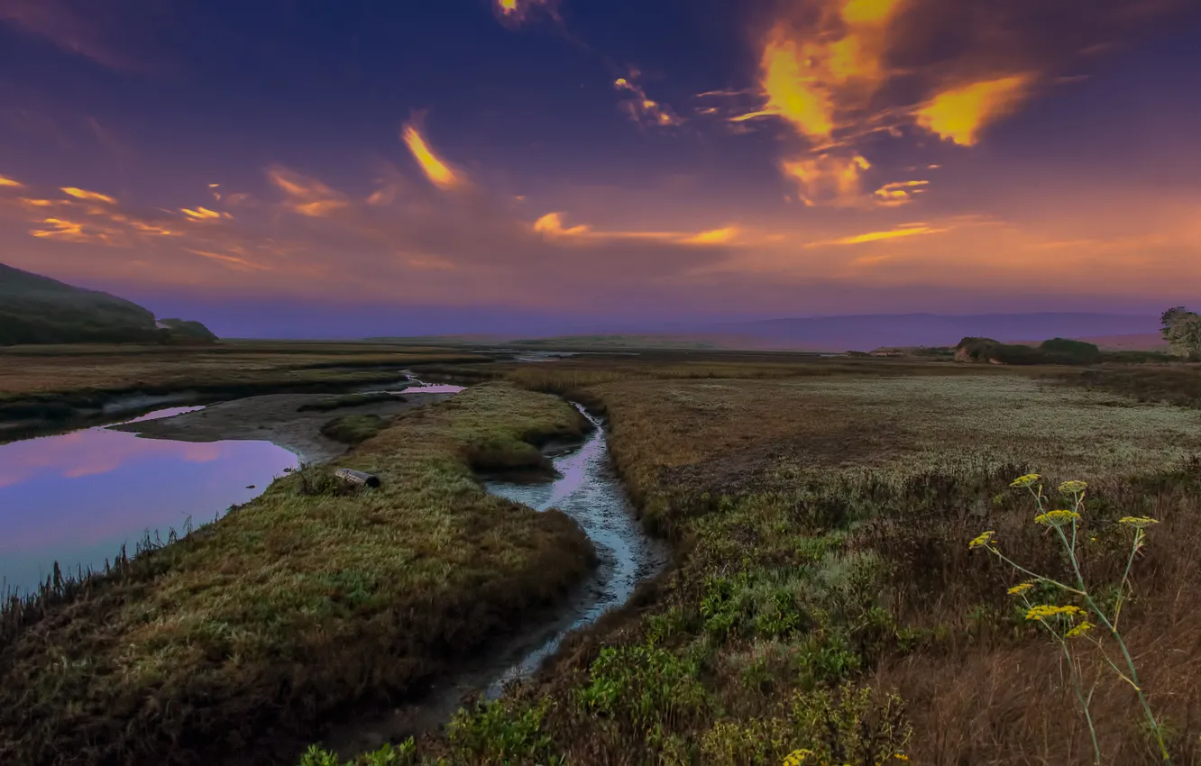 Photo wallpaper dawn, morning, CA, early