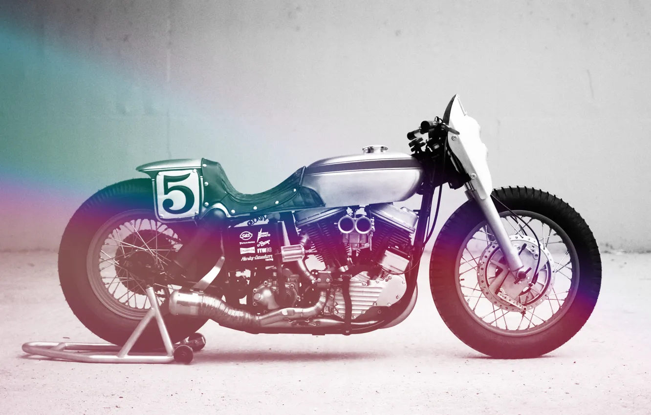 Photo wallpaper motorcycle, custom, Harley-Davidson, panhead