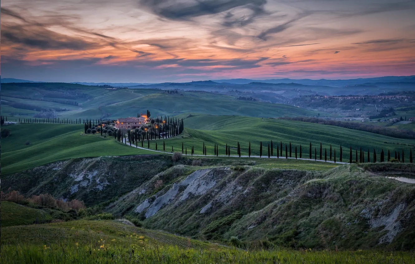 Photo wallpaper field, Italy, Tuscany