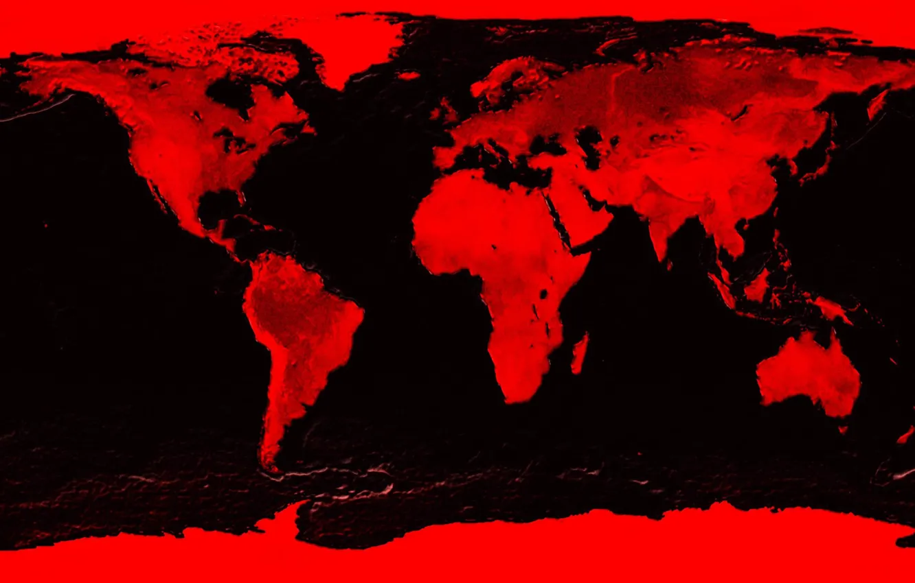 Photo wallpaper earth, map, continents