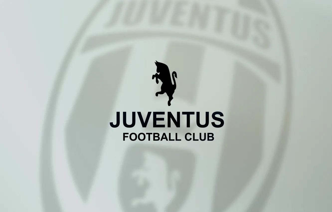 Photo wallpaper letters, Zebra, logo, grey background, juventus_football_club_