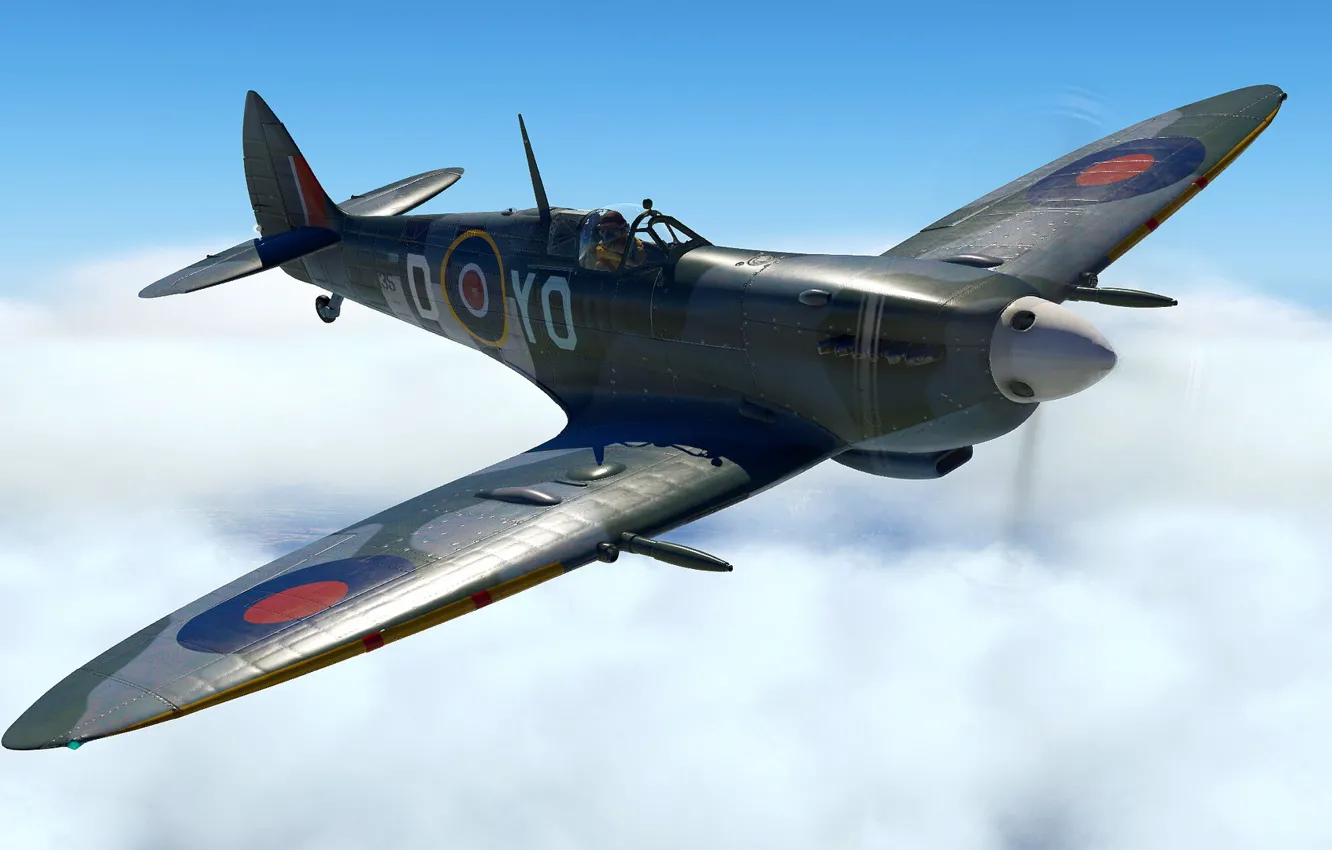 Photo wallpaper Britain, Frontline fighter, Spitfire LF Mk. IXc