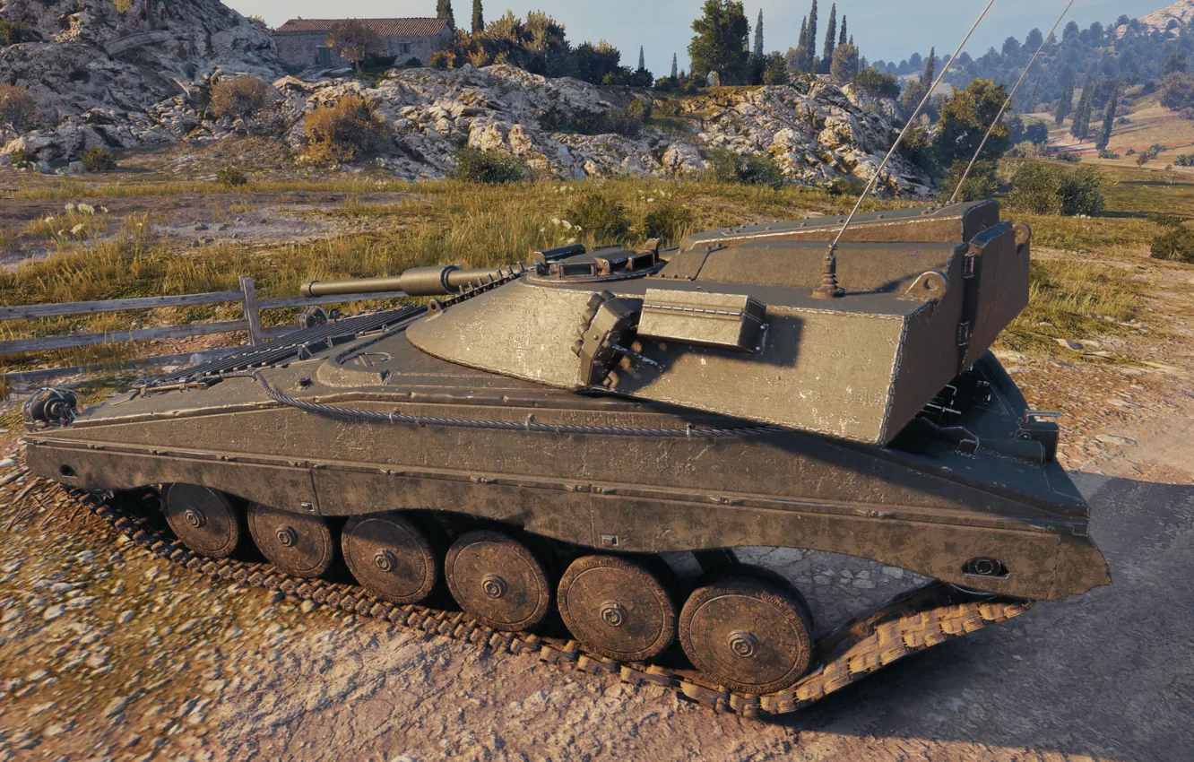 Photo wallpaper Sweden, medium tank, UDES 16