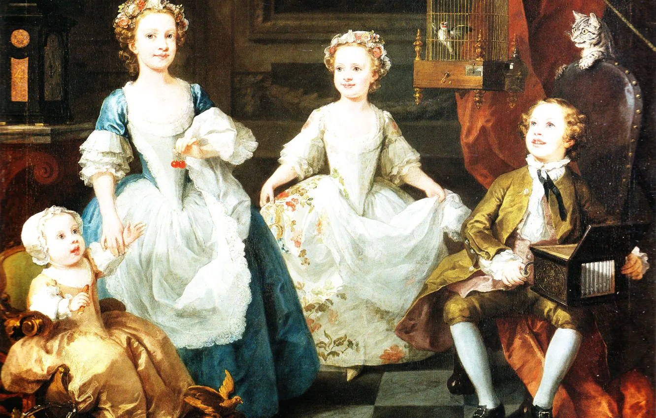 Photo wallpaper portrait, picture, William Hogarth, William Hogarth, Children Graham