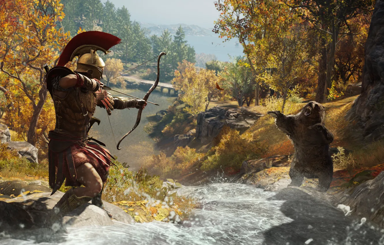 Photo wallpaper game, Ubisoft, Assassin's Creed, 2018, Odyssey, Assassin's Creed Odyssey