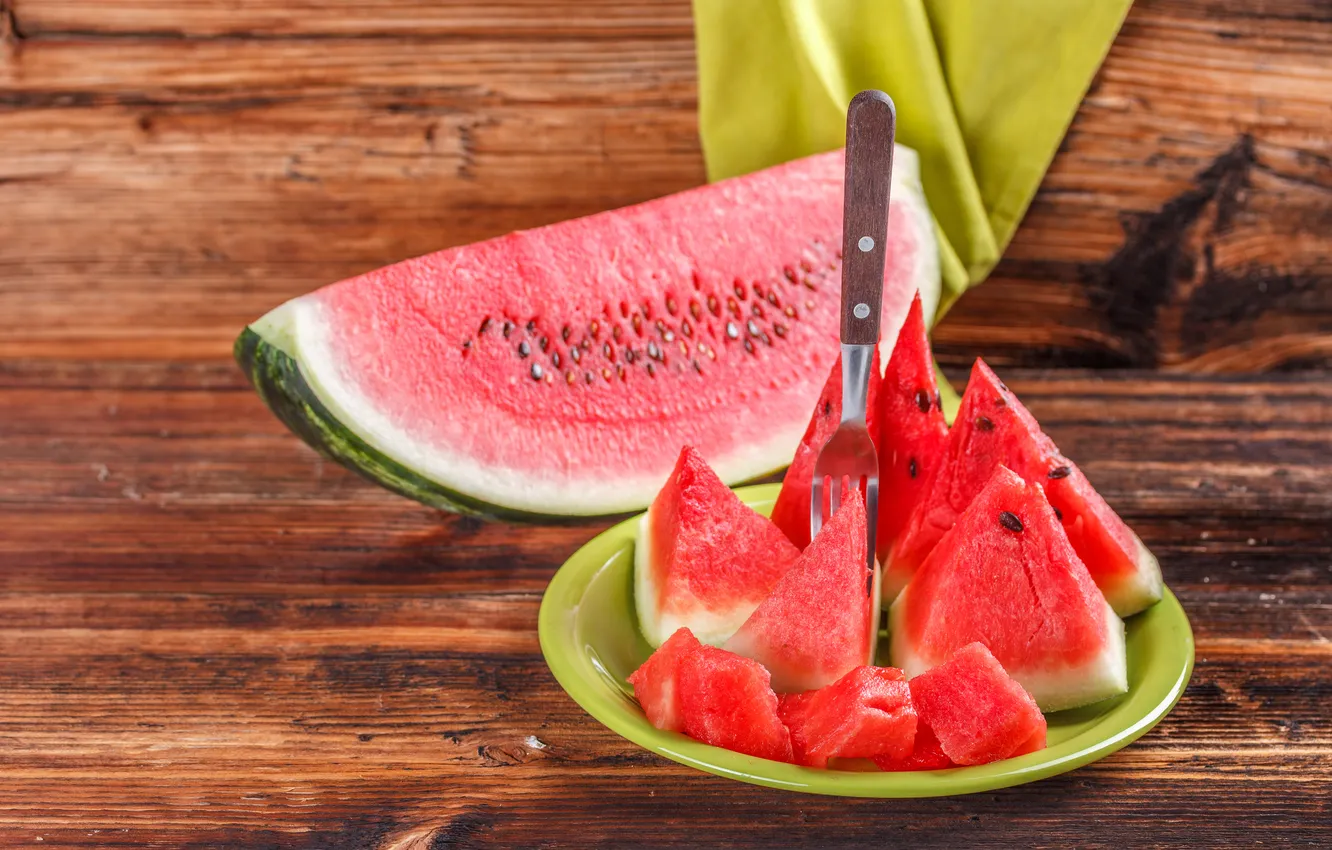 Photo wallpaper watermelon, seeds, slices