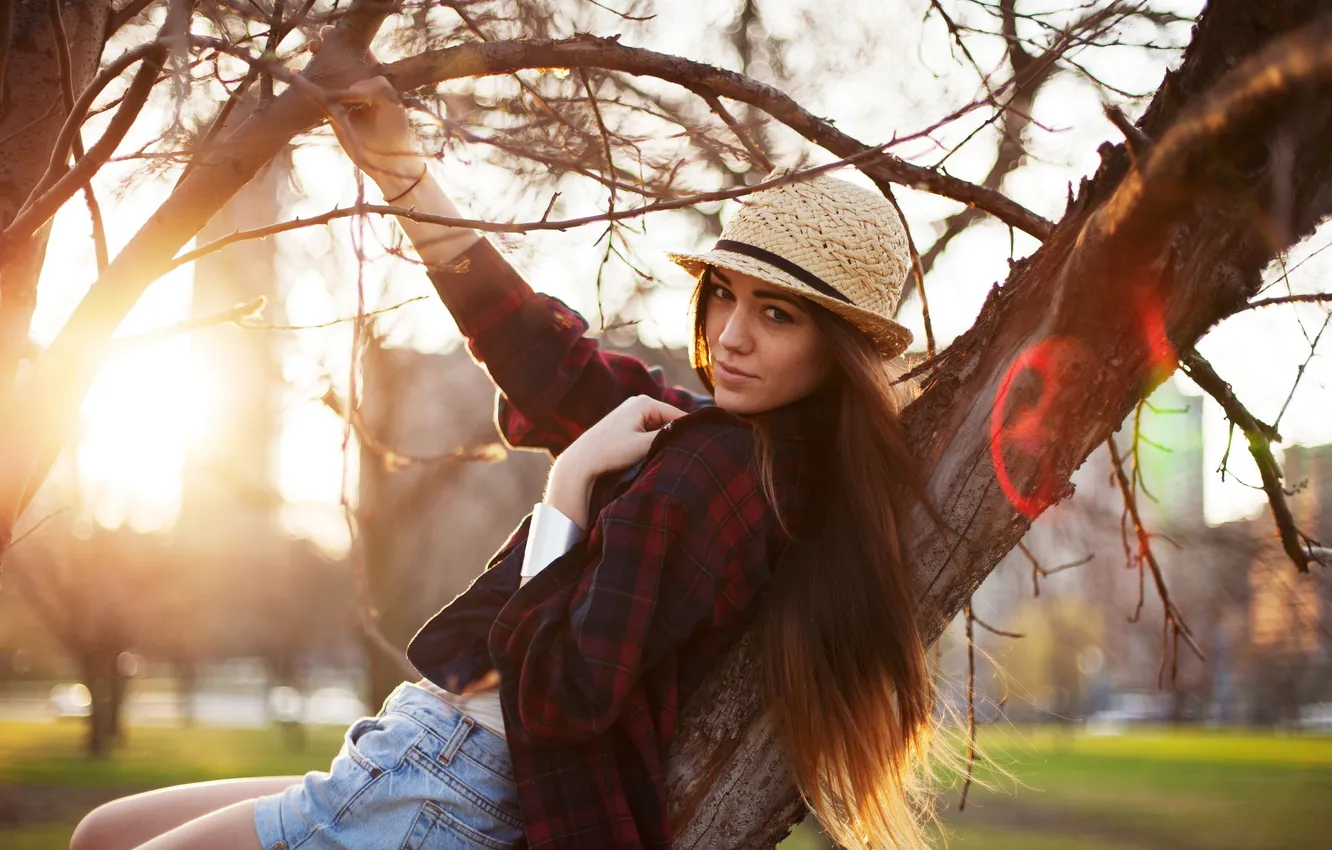 Photo wallpaper girl, light, mood