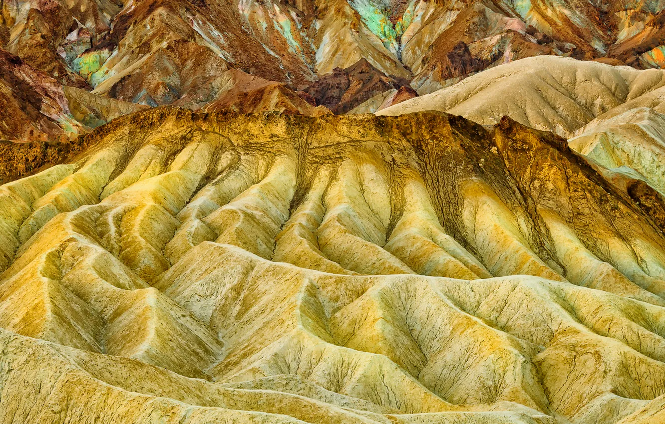 Photo wallpaper mountains, USA, death valley, Zabriskie Point