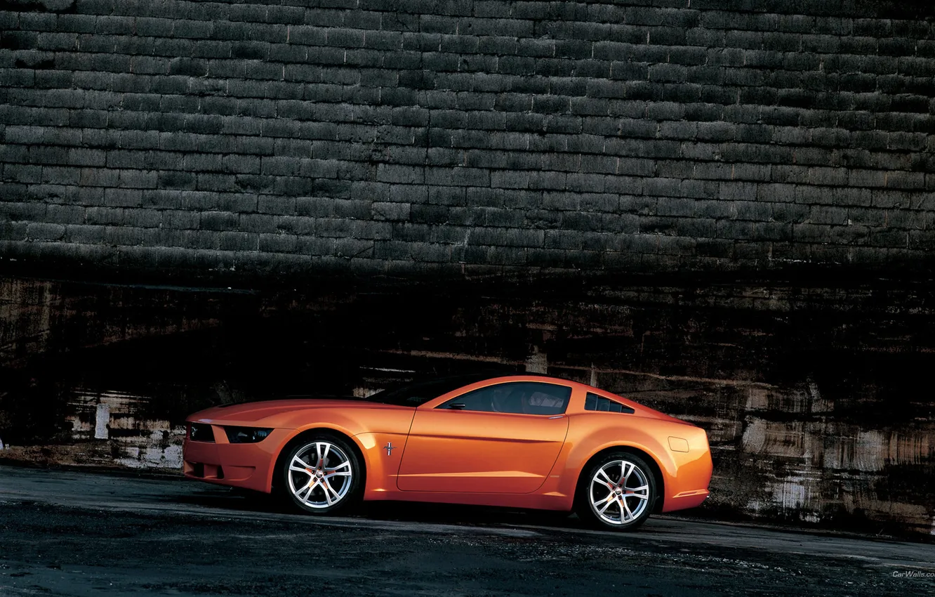 Photo wallpaper auto, orange, Ford, Mustang -Giugiaro