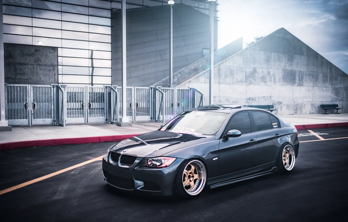 Photo wallpaper BMW, BMW, 335i, sedan, 3 series, stance, The 3 series