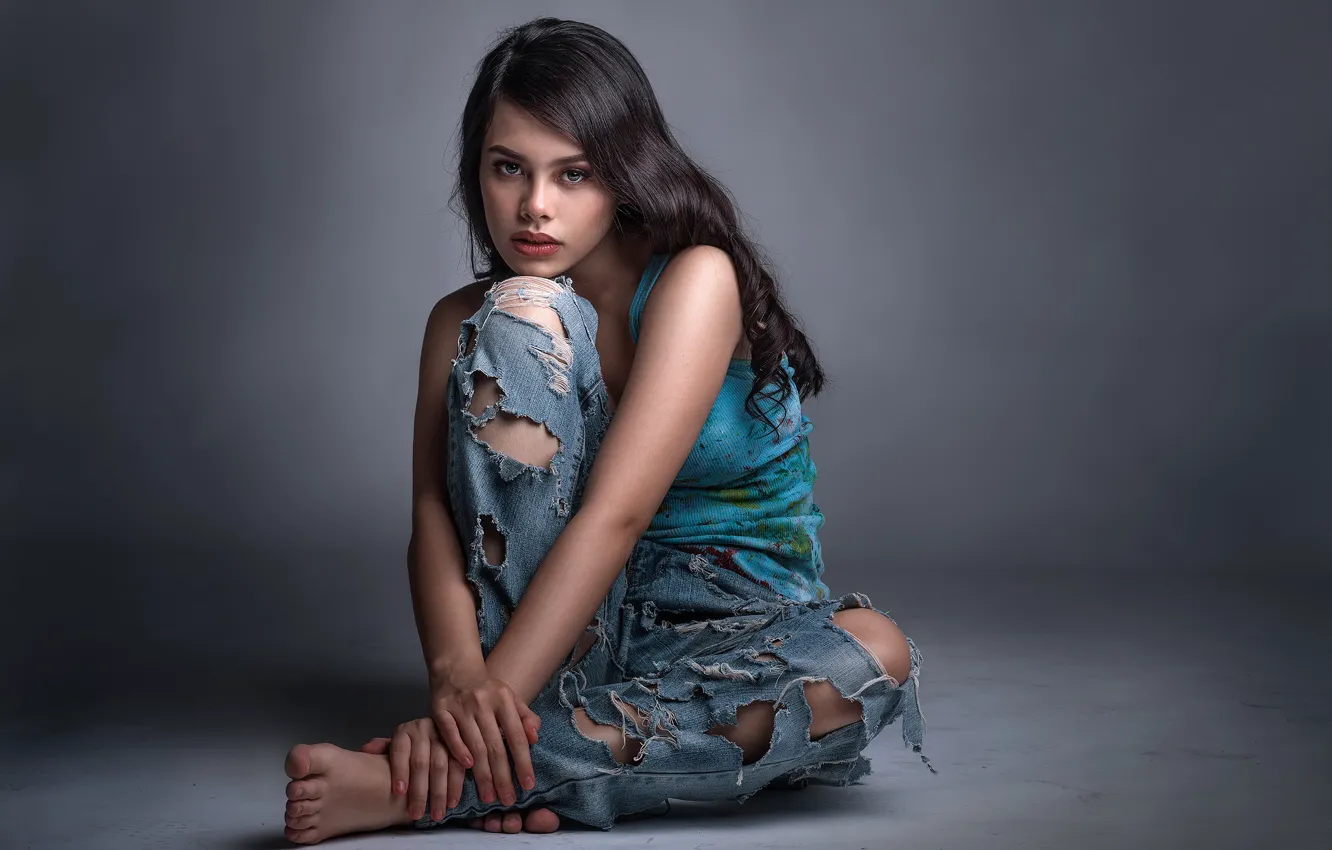 Photo wallpaper look, girl, portrait