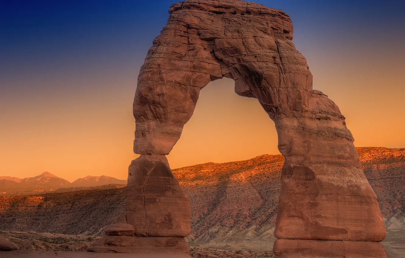 Photo wallpaper nature, stones, rocks, the portal, figure, canyon, pass, arch